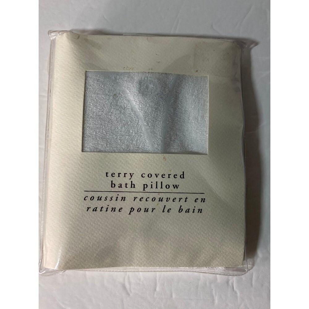 Pier 1 Terry Covered Bath Pillow White In Original Packaging NOS